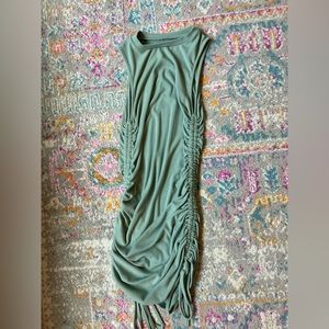 Green scrunch dress
